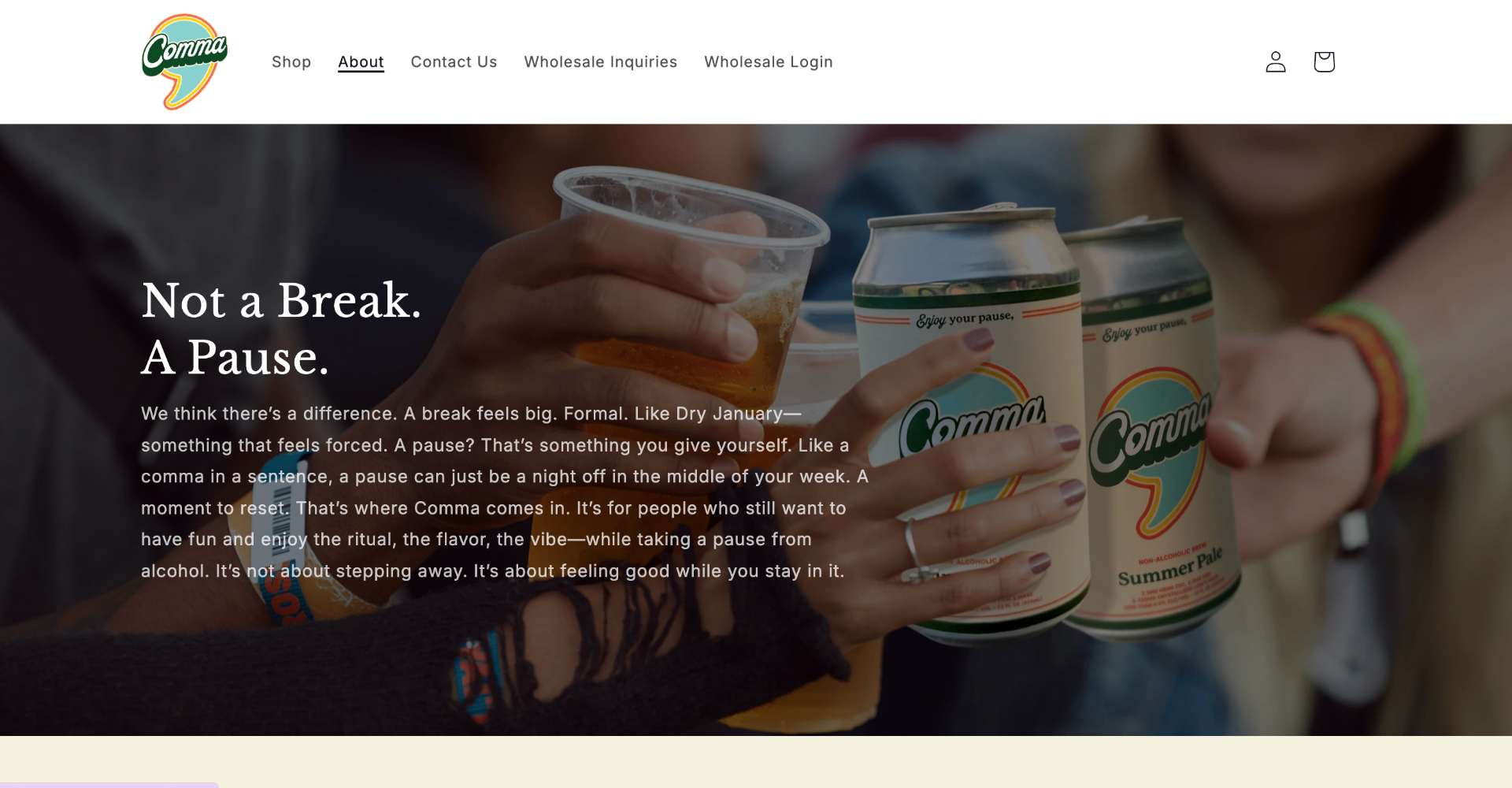 Comma Brewing Co. — Building a brewery brand around the pause.