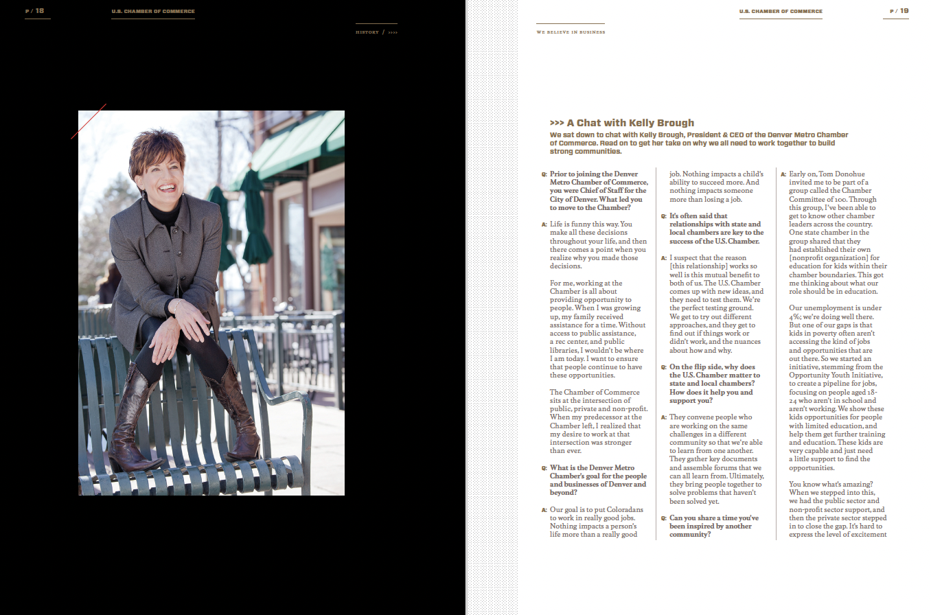 U.S. Chamber of Commerce — “We Believe in Business” — a hardcover storybook for the U.S. Chamber.