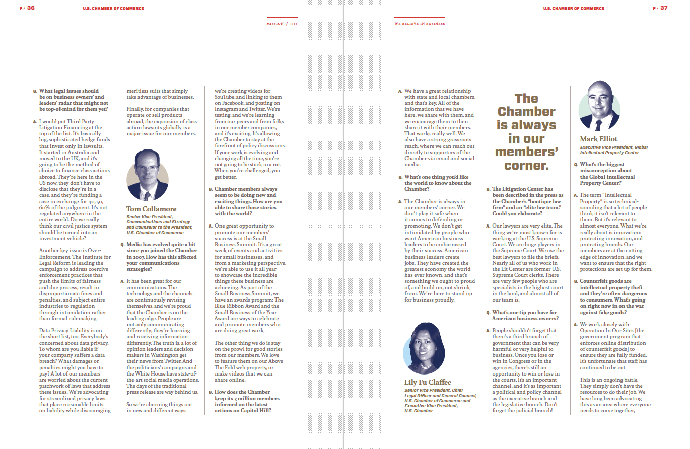 U.S. Chamber of Commerce — “We Believe in Business” — a hardcover storybook for the U.S. Chamber.